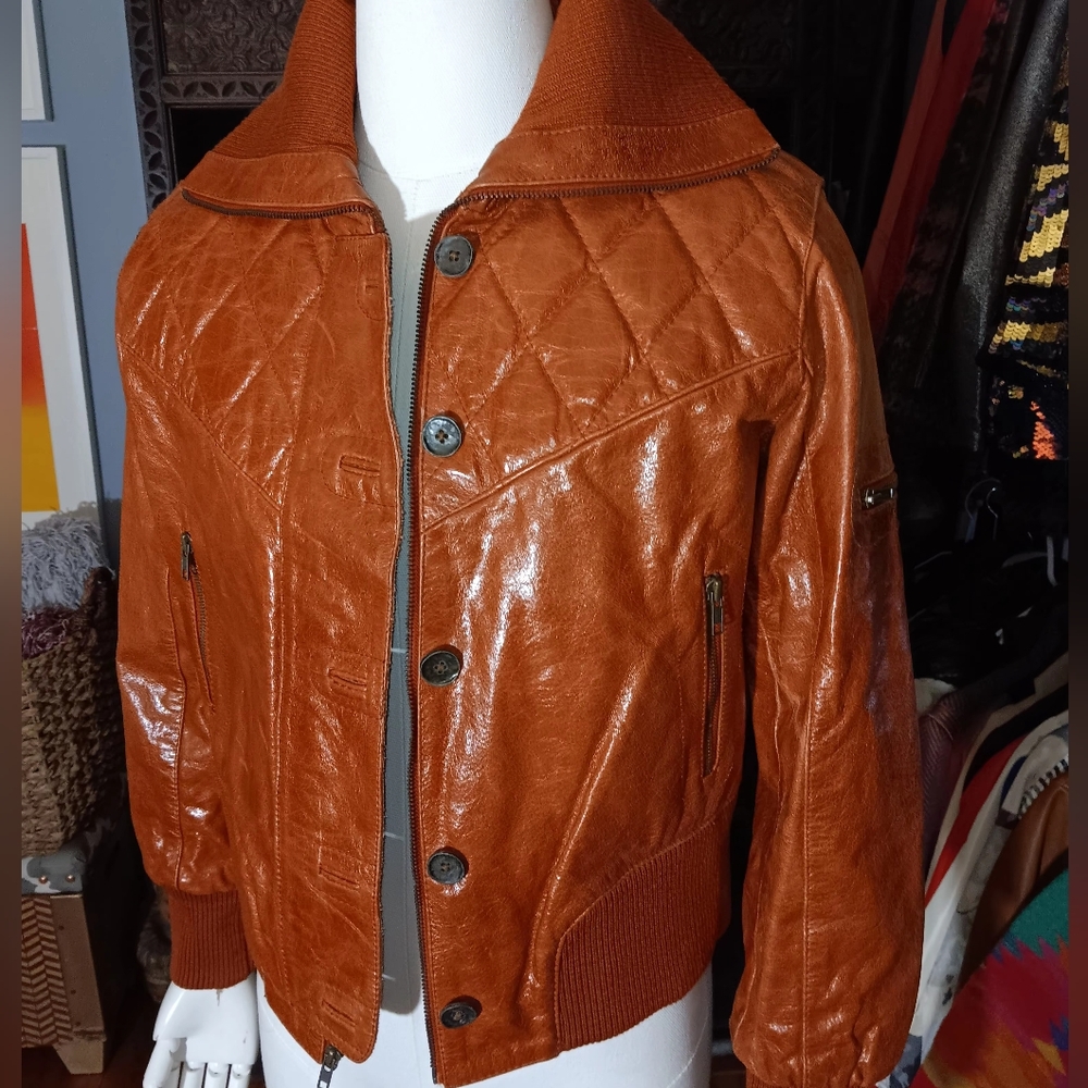 Early 00s American Basic Leather Jacket - image 1